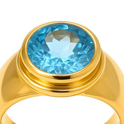 Anello - 18 carati Oro giallo - 2.25ct. tw. Topazio