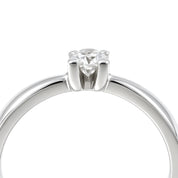 Anello - 18 carati Oro bianco - 0.10ct. tw. Diamante (Naturale)