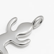 Ciondolo - 18 carati Oro bianco - 0.015ct. tw. Diamante (Naturale)