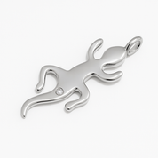 Ciondolo - 18 carati Oro bianco - 0.015ct. tw. Diamante (Naturale)