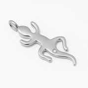 Ciondolo - 18 carati Oro bianco - 0.015ct. tw. Diamante (Naturale)