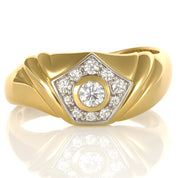 Anello - 18 carati Oro bianco, Oro giallo - 0.30ct. tw. Diamante (Naturale)