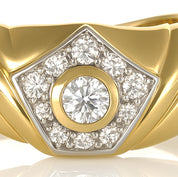 Anello - 18 carati Oro bianco, Oro giallo - 0.30ct. tw. Diamante (Naturale)