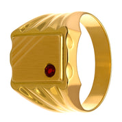 Anello - 18 carati Oro giallo - 0.05ct. tw. Rubino