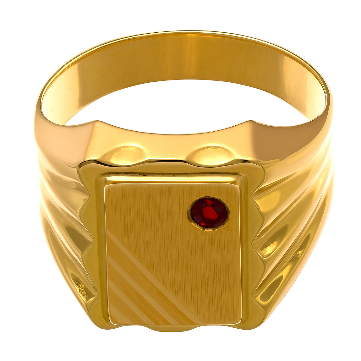 Anello - 18 carati Oro giallo - 0.05ct. tw. Rubino