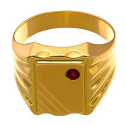 Anello - 18 carati Oro giallo - 0.05ct. tw. Rubino