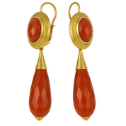 Orecchini - 18 carati Oro giallo - Corallo