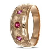 Anello - 18 carati Oro giallo - 0.15ct. tw. Rubino