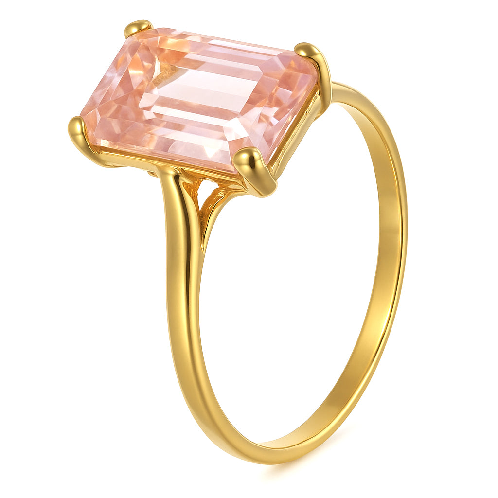 Anello - 18 carati Oro giallo - 3.50ct. tw. Quarzo