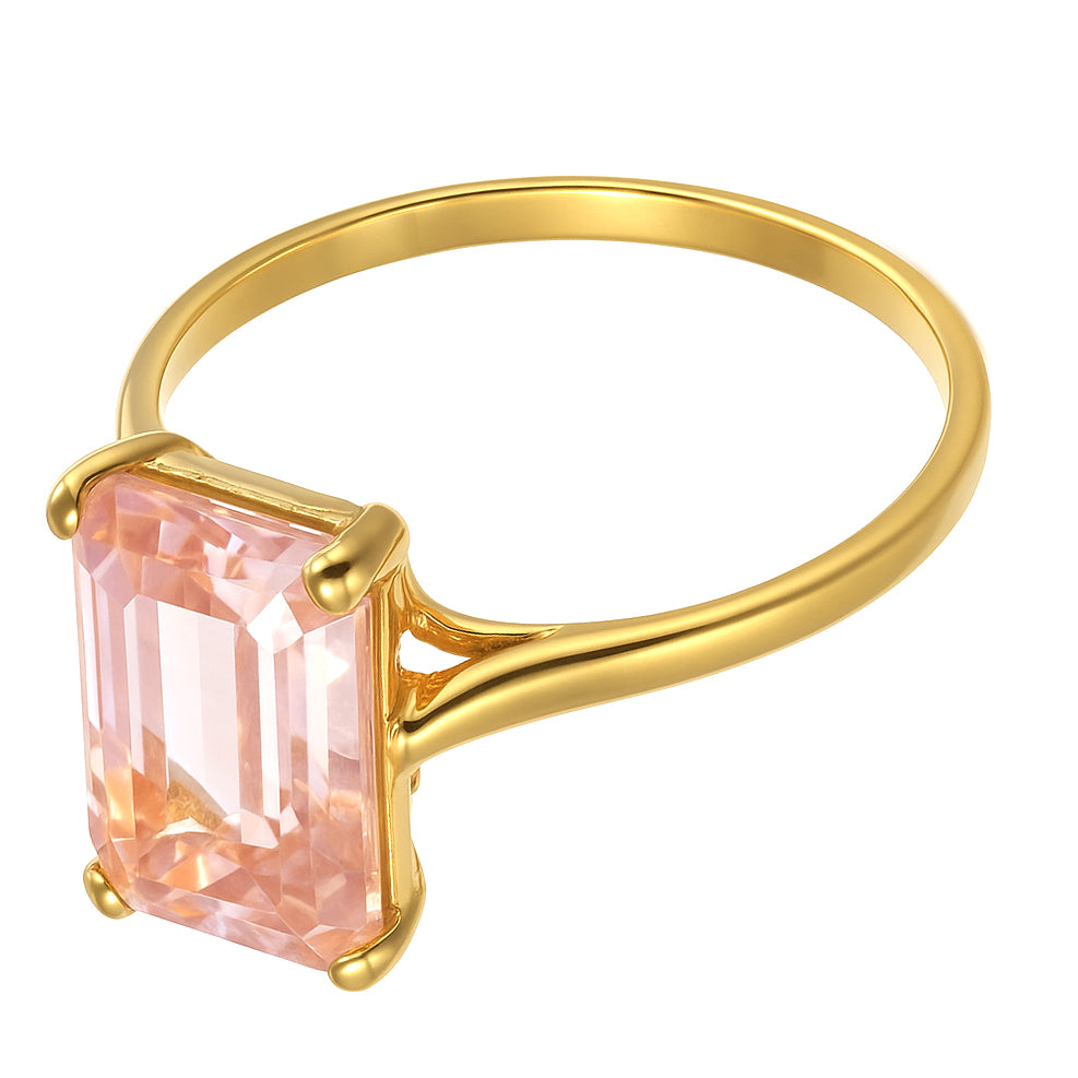 Anello - 18 carati Oro giallo - 3.50ct. tw. Quarzo