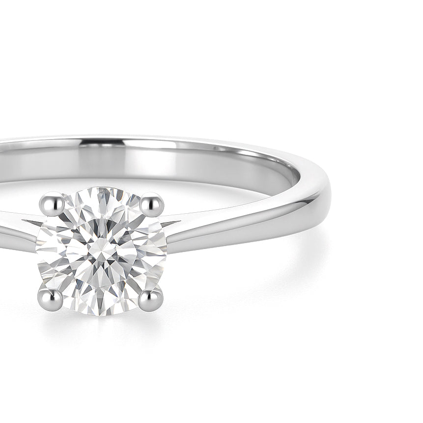 Anello - 18 carati Oro bianco - 0.72ct. tw. Diamante (Naturale)