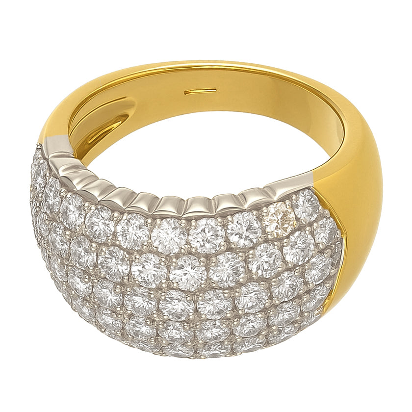 Anello - 18 carati Oro bianco, Oro giallo - 0.83ct. tw. Diamante (Naturale)