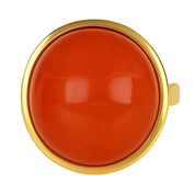 Anello - 18 carati Oro giallo Corallo