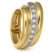 Orecchini - 18 carati Oro giallo, Oro bianco - 0.135ct. tw. Diamante (Naturale)