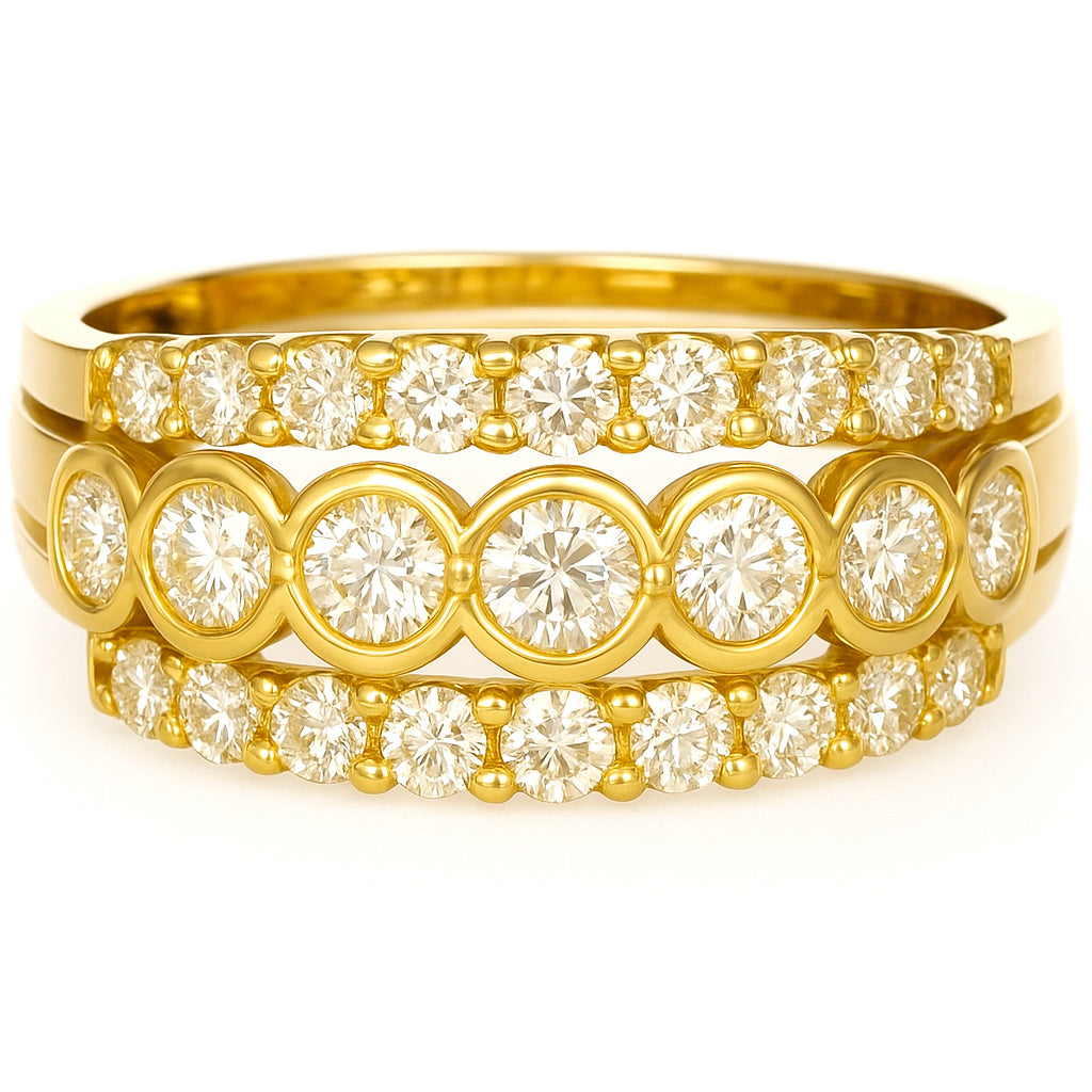 Anello - 18 carati Oro bianco - 0.80ct. tw. Diamante (Naturale)