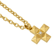 Collana con ciondolo - 18 carati Oro bianco, Oro giallo - 0.05ct. tw. Diamante (Naturale)