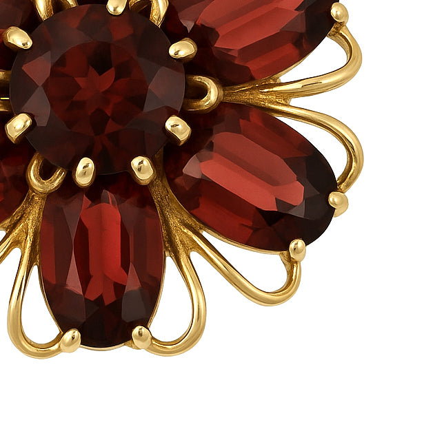 Ciondolo - 18 carati Oro giallo - 3.95ct. tw. Granato