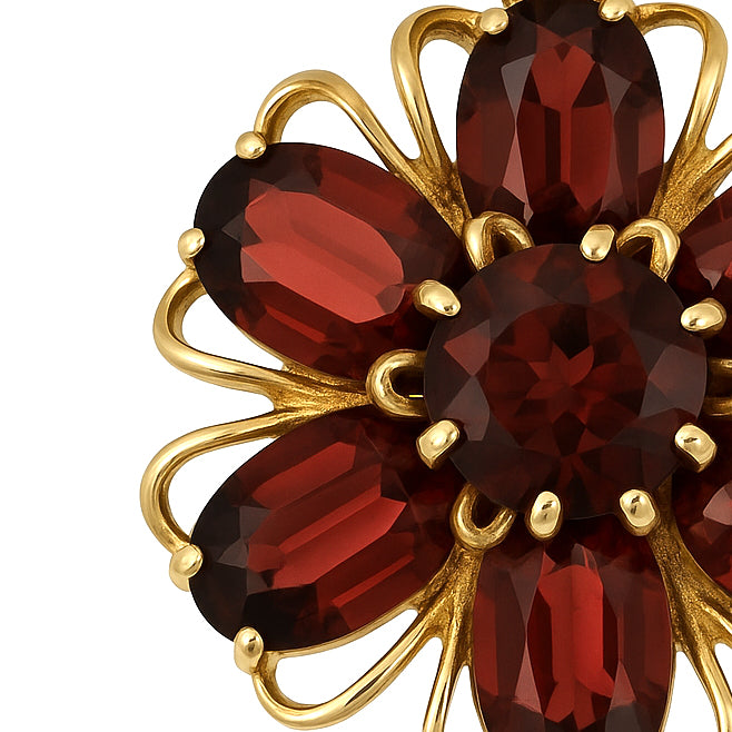 Ciondolo - 18 carati Oro giallo - 3.95ct. tw. Granato