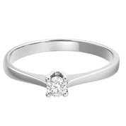 Anello - 18 carati Oro bianco - 0.10ct. tw. Diamante (Naturale)