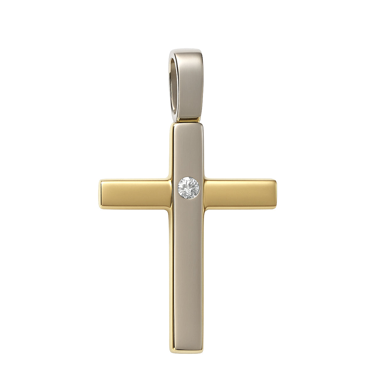 Ciondolo - 18 carati Oro bianco, Oro giallo - 0.03ct. tw. Diamante (Naturale)