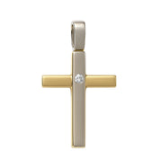 Ciondolo - 18 carati Oro bianco, Oro giallo - 0.03ct. tw. Diamante (Naturale)