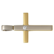 Ciondolo - 18 carati Oro bianco, Oro giallo - 0.03ct. tw. Diamante (Naturale)