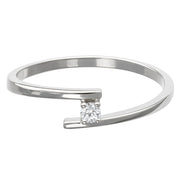 Anello in Oro Bianco 18 carati -Diamante