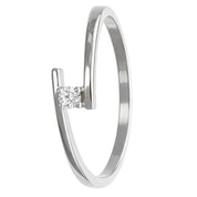 Anello in Oro Bianco 18 carati -Diamante