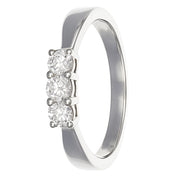 Anello - 18 carati Oro bianco - 0.24ct. tw. Diamante (Naturale)