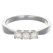 Anello - 18 carati Oro bianco - 0.24ct. tw. Diamante (Naturale)