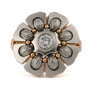 Anello - 18 carati Oro giallo, Argento - 0.30ct. tw. Diamante (Naturale)