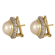 Orecchini - 18 carati Oro bianco, Oro giallo - 0.96ct. tw. Diamante (Naturale) - Perla