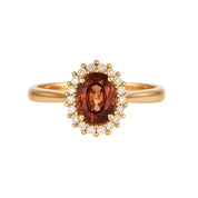 Anello - 18 carati Oro giallo - 1.28ct. tw. Zaffiro - Diamante