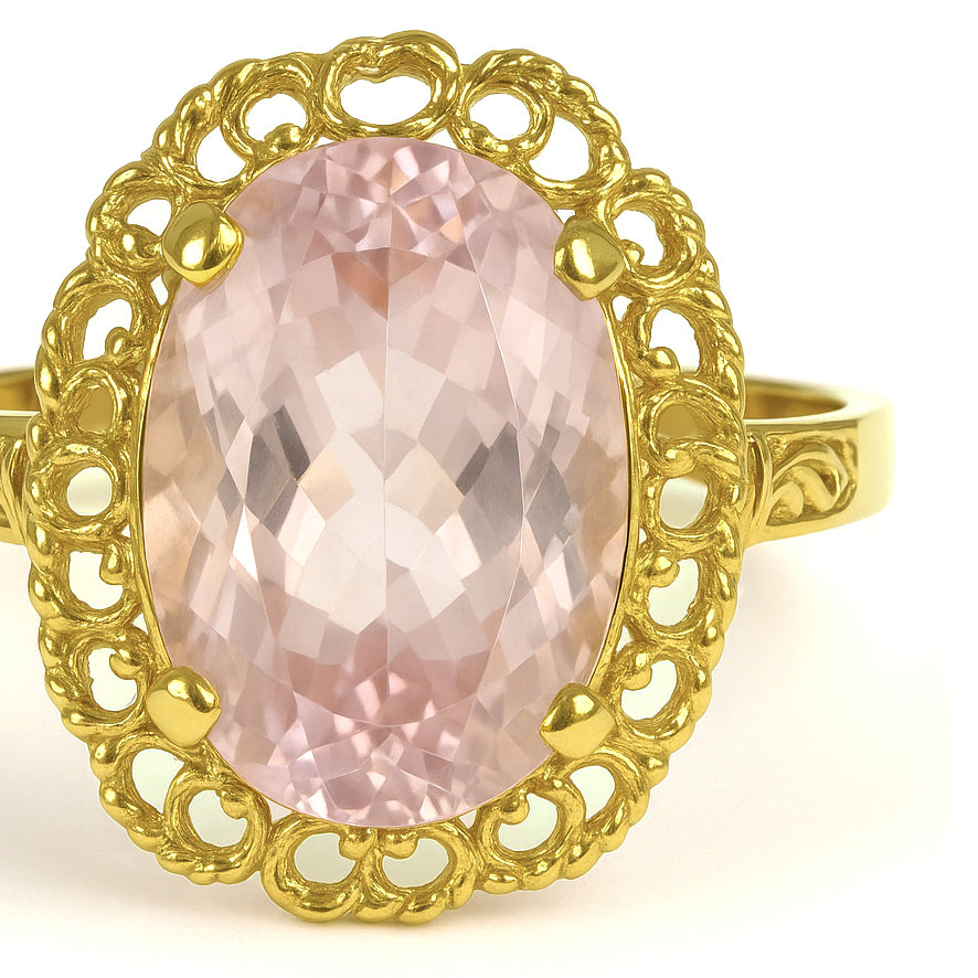 Anello - 18 carati Oro giallo - 6.50ct. tw. Quarzo