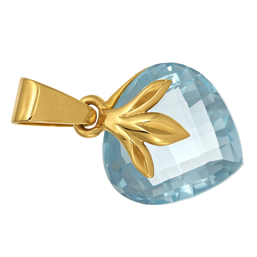 Ciondolo - 18 carati Oro giallo - 7.00ct. tw. Acquamarina