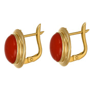 Orecchini - 18 carati Oro giallo - Corallo
