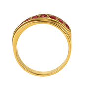 Anello - 18 carati Oro giallo - 0.40ct. tw. Rubino