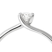 Anello - 18 carati Oro bianco - 0.15ct. tw. Diamante (Naturale)