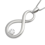 Collana con ciondolo - 18 carati Oro bianco - 0.015ct. tw. Diamante (Naturale)