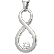 Collana con ciondolo - 18 carati Oro bianco - 0.015ct. tw. Diamante (Naturale)