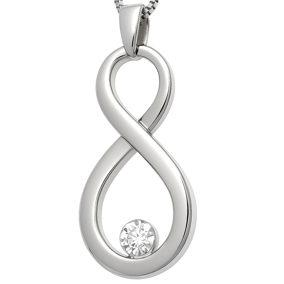 Collana con ciondolo - 18 carati Oro bianco - 0.015ct. tw. Diamante (Naturale)