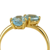 Anello - 18 carati Oro giallo - 1.30ct. tw. Topazio