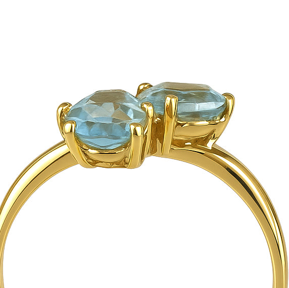 Anello - 18 carati Oro giallo - 1.30ct. tw. Topazio