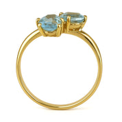 Anello - 18 carati Oro giallo - 1.30ct. tw. Topazio