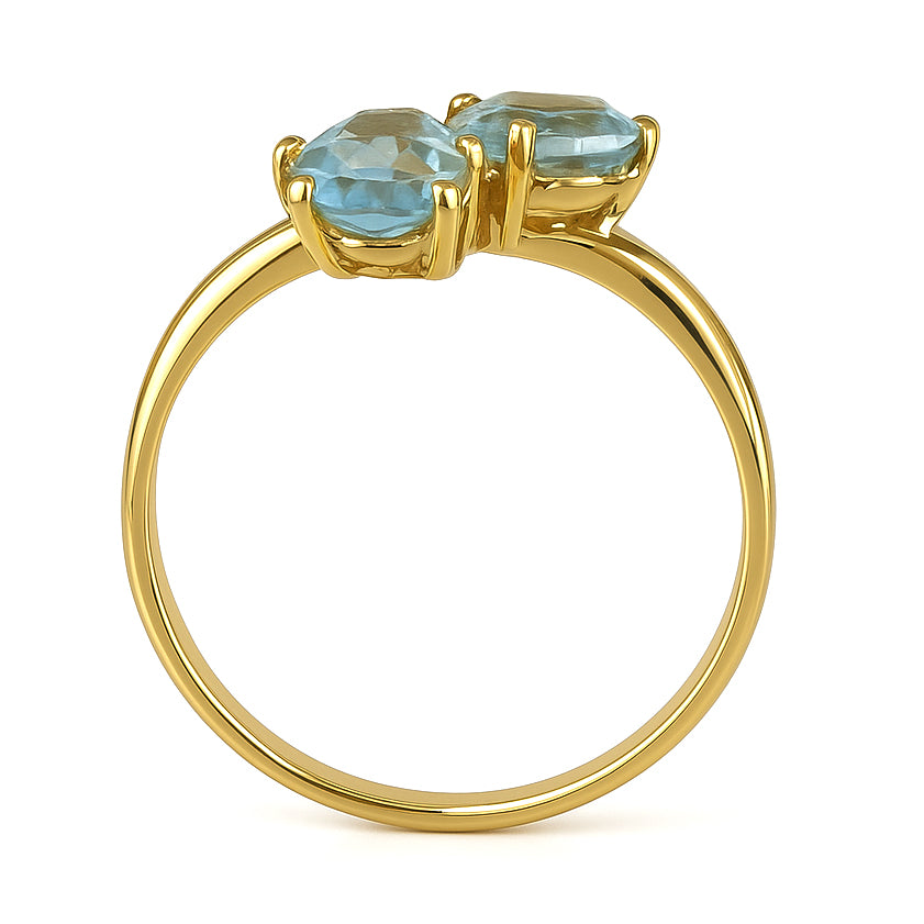 Anello - 18 carati Oro giallo - 1.30ct. tw. Topazio