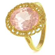 Anello - 18 carati Oro giallo - 6.50ct. tw. Quarzo