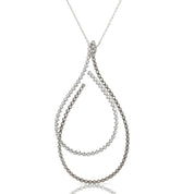Collana con ciondolo - 18 carati Oro bianco - 1.22ct. tw. Diamante (Naturale)