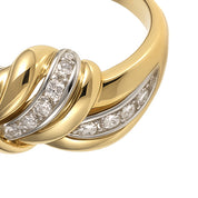 Anello - 18 carati Oro bianco, Oro giallo - 0.13ct. tw. Diamante (Naturale)