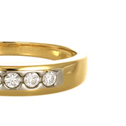 Anello - 18 carati Oro bianco, Oro giallo - 0.10ct. tw. Diamante (Naturale)