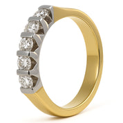 Anello - 18 carati Oro bianco, Oro giallo - 0.35ct. tw. Diamante (Naturale)